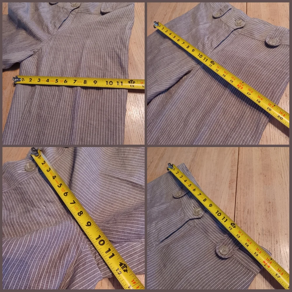 VINTAGE LE CHATEAU PINSTRIPED TROUSERS SIZE L - Picture 6 of 10